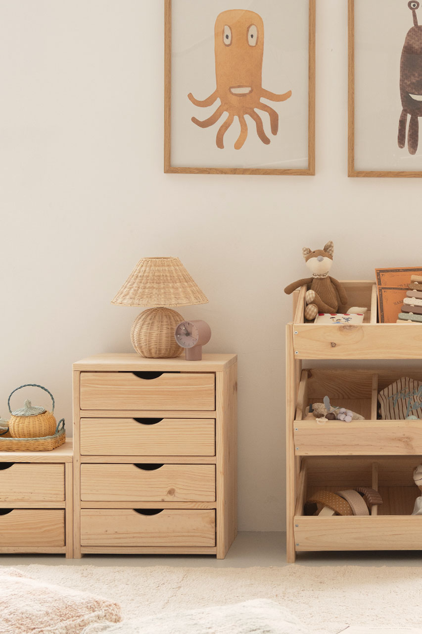 Imagen de ambiente 2 para:Cajonera de madera para dormitorios infantiles