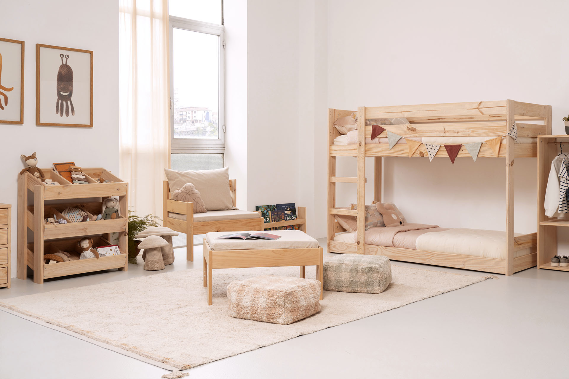 Imagen de ambiente 3 para:Litera Montessori de madera ecol&oacute;gica