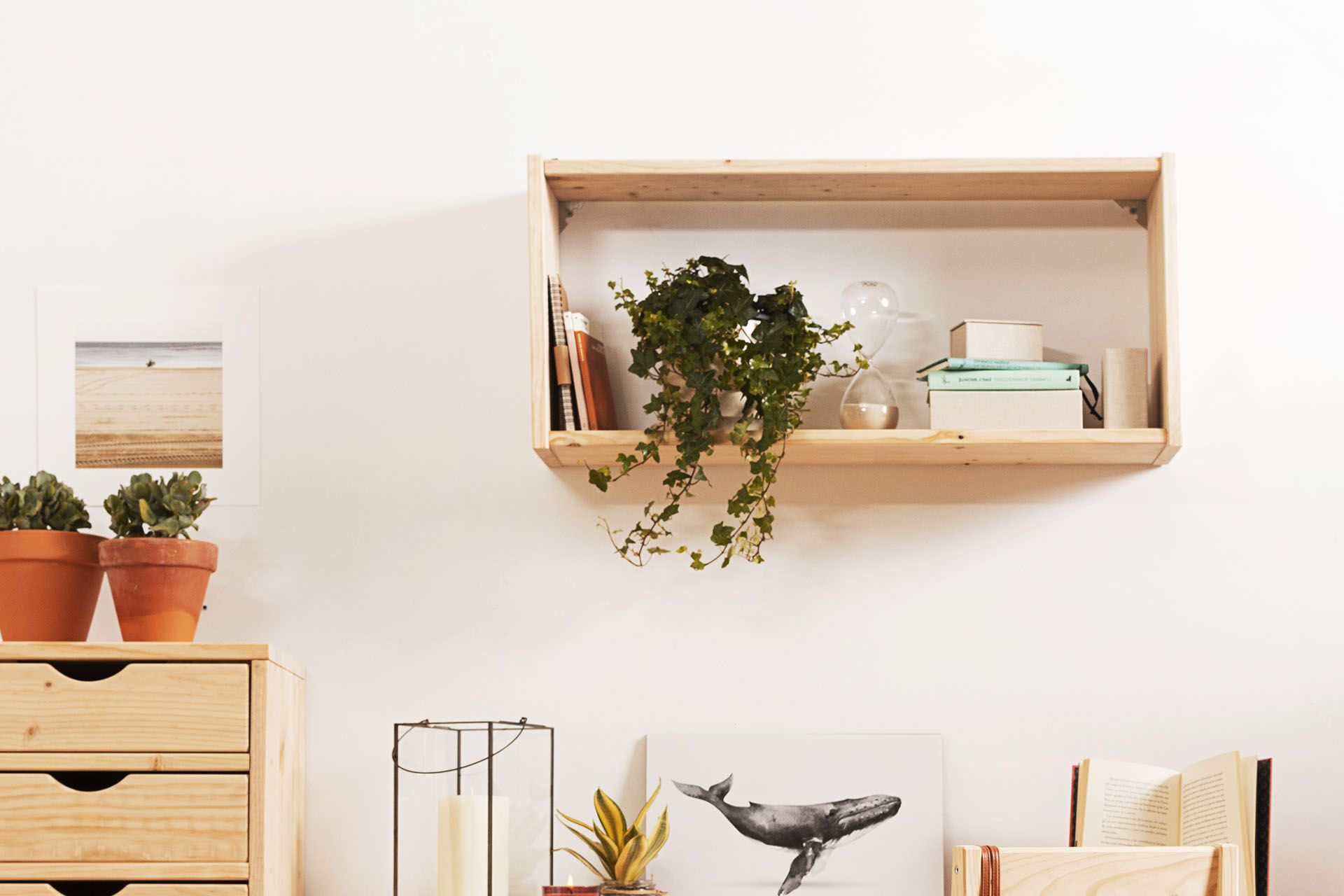 Imagen de ambiente 3 para:Estanter&iacute;a de pared de madera ecol&oacute;gica