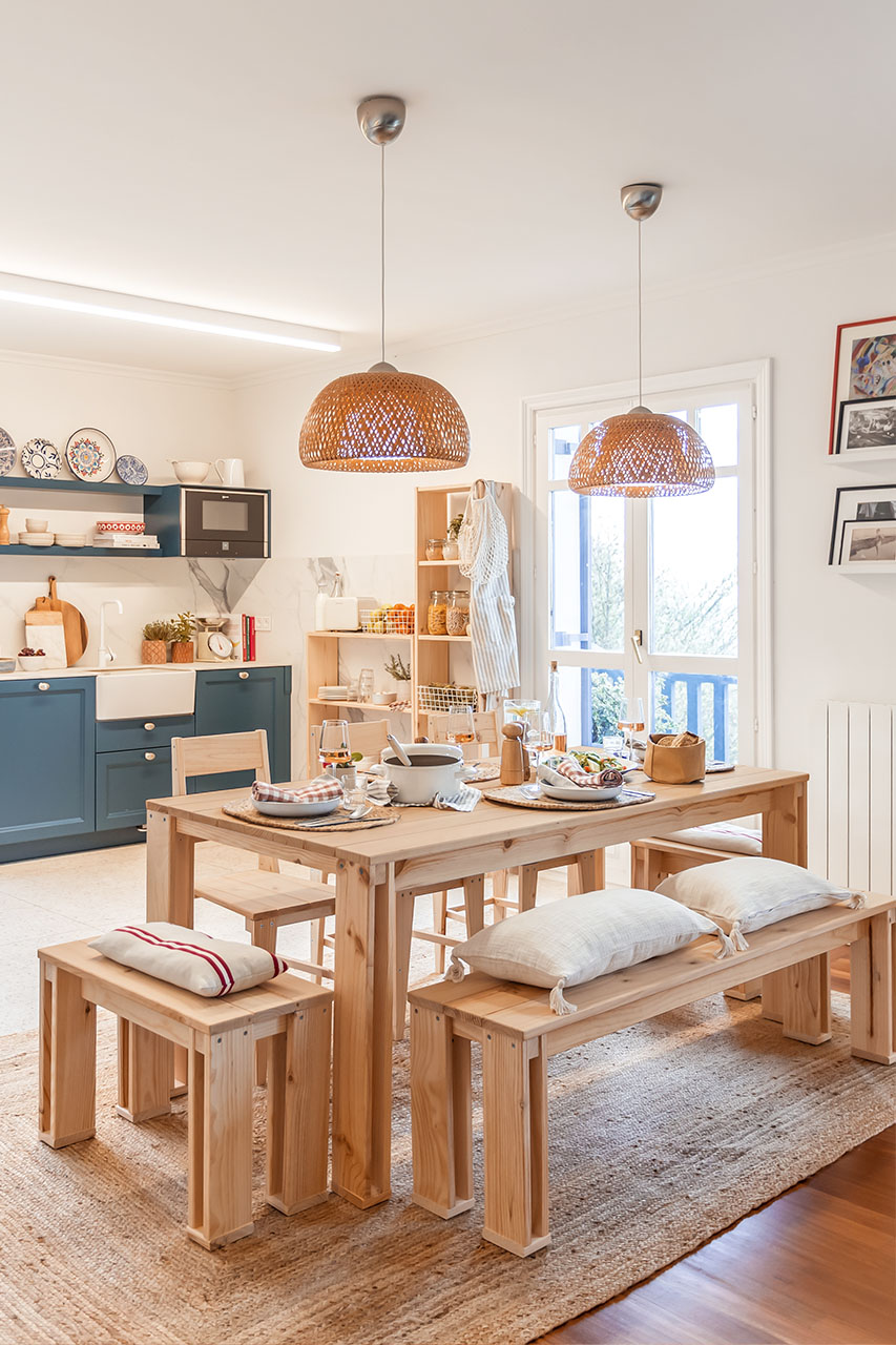 Imagen de ambiente 3 para:Mesa de comedor grande de madera ecol&oacute;gica