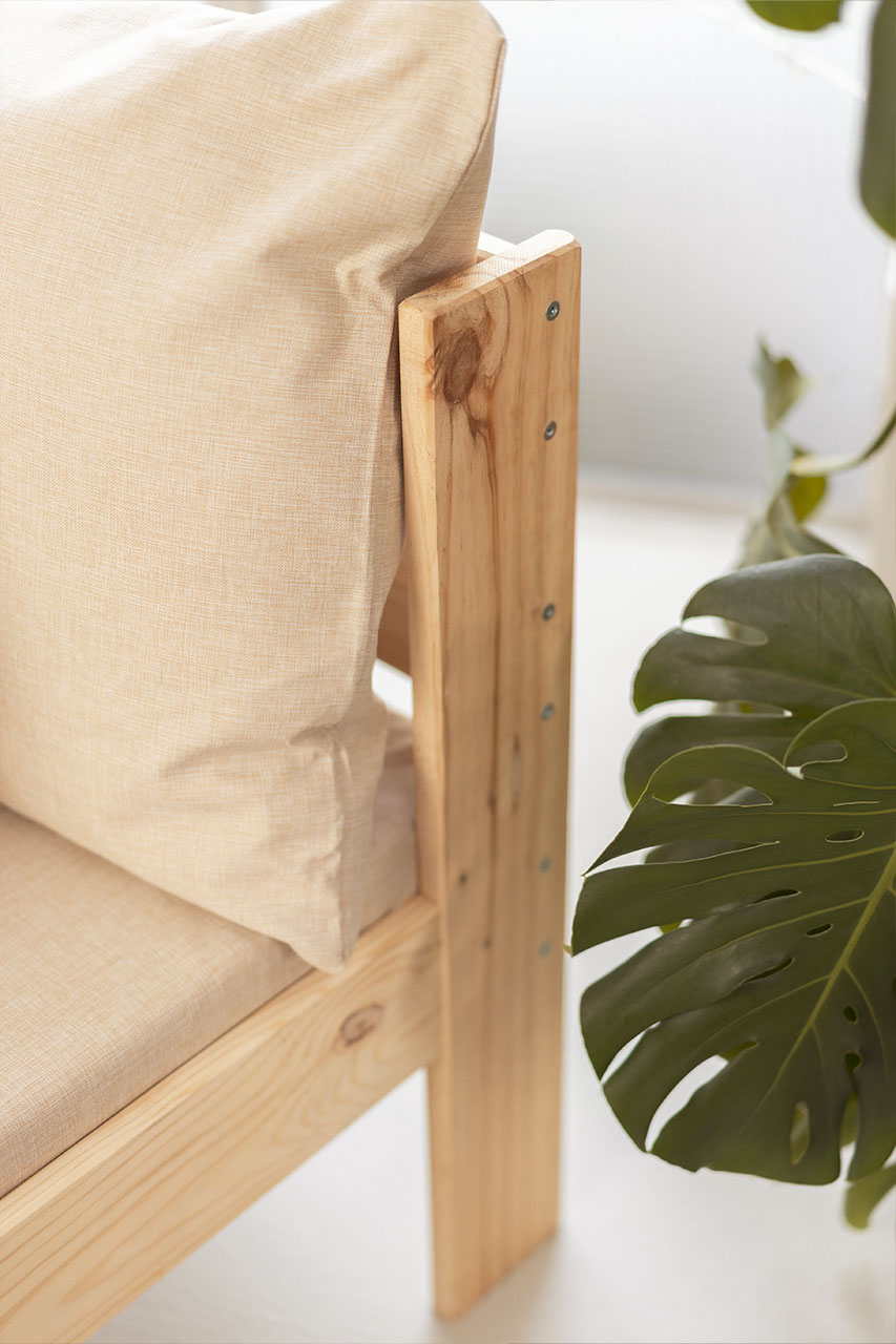 Imagen de ambiente 3 para:Chaise longue de madera natural