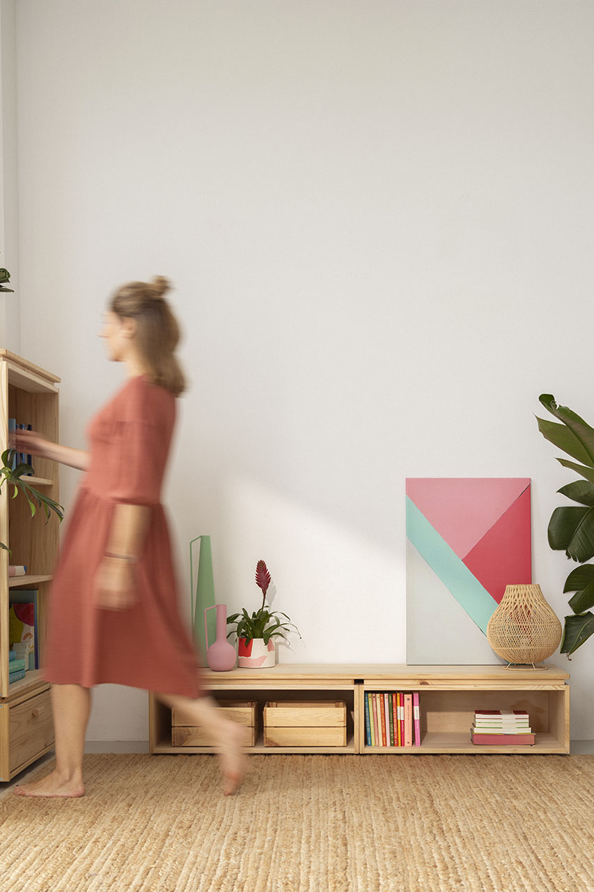 Imagen de ambiente 3 para:Muebles bajo de TV con espacio de librer&iacute;a