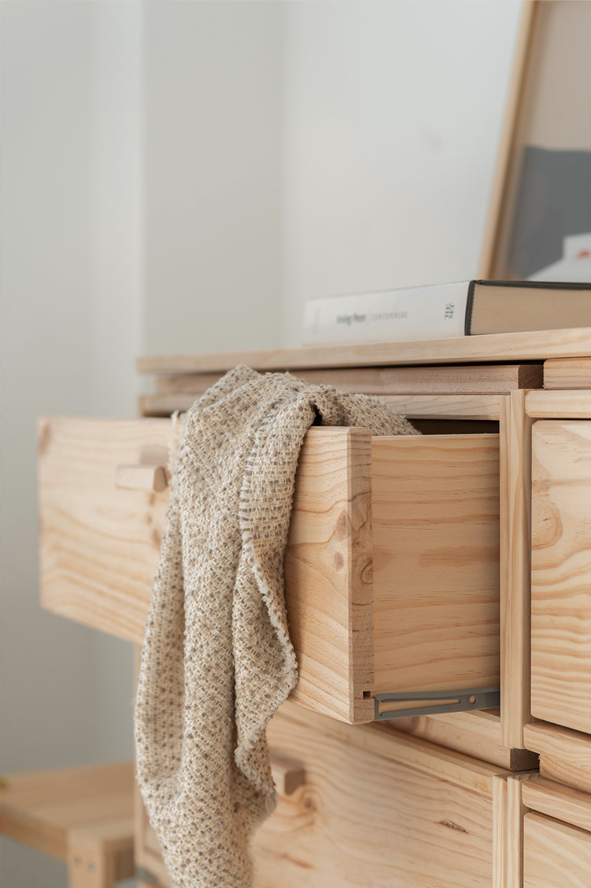 Imagen de ambiente 3 para:C&oacute;moda modular de madera natural