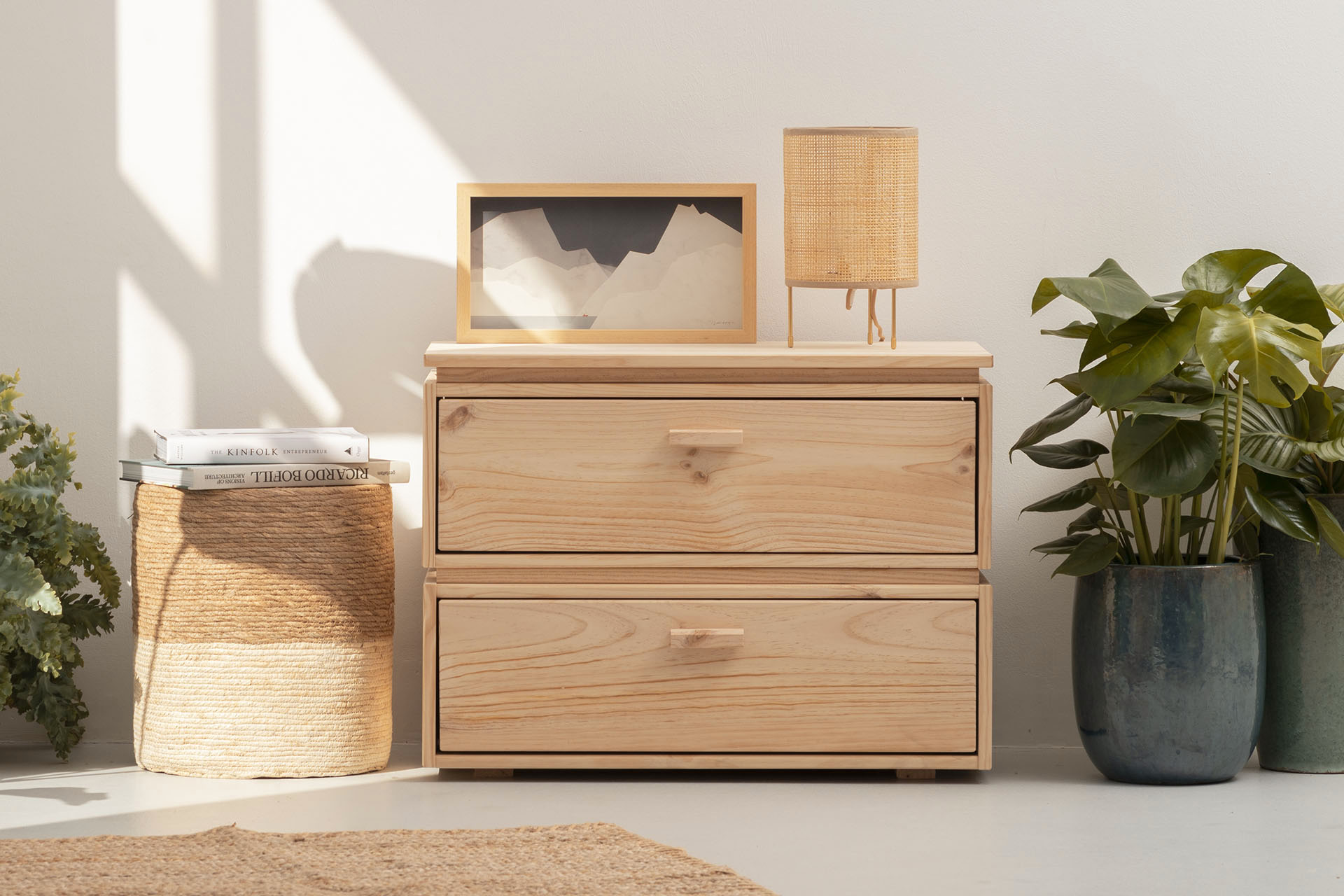 Imagen de ambiente 3 para:Mesita de noche modular de madera ecol&oacute;gica