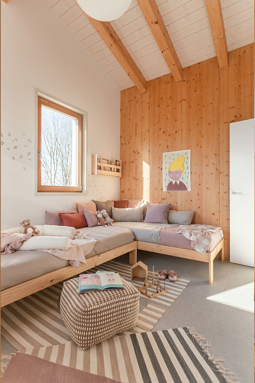 Imagen de ambiente 4 para:Cama individual de madera natural