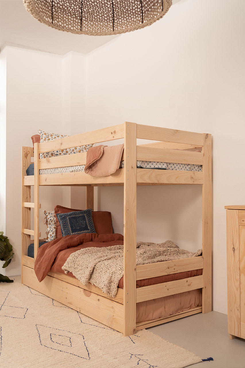 Imagen de ambiente 3 para:Litera de madera sostenible con cama nido