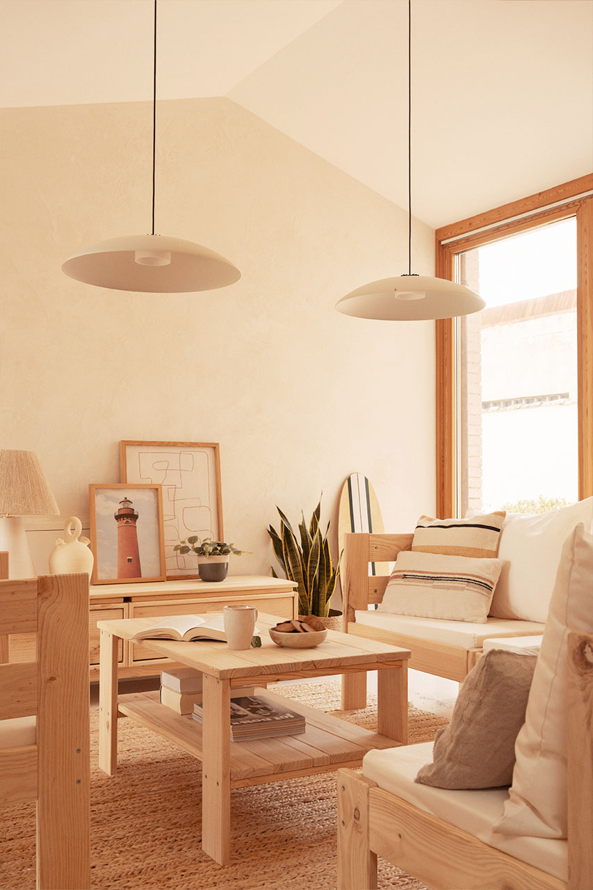 Imagen de ambiente 4 para:Conjunto sof&aacute; de madera natural