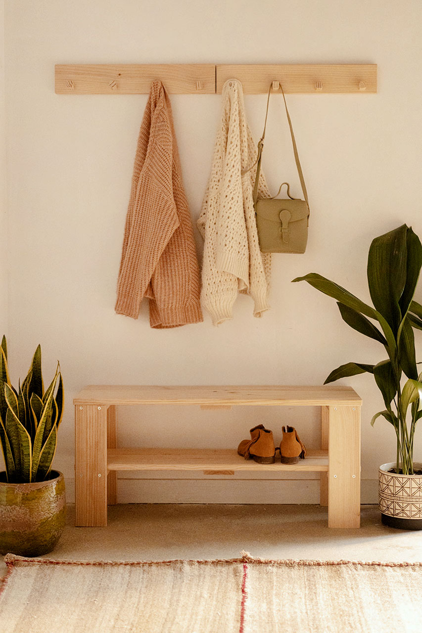 Imagen de ambiente 4 para:Perchero de pared de madera ecol&oacute;gica