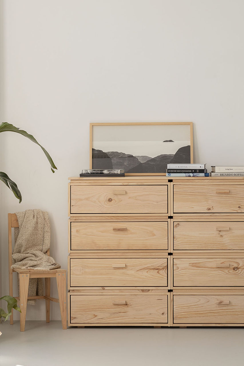 Imagen de ambiente 4 para:Cajonera modular de madera natural