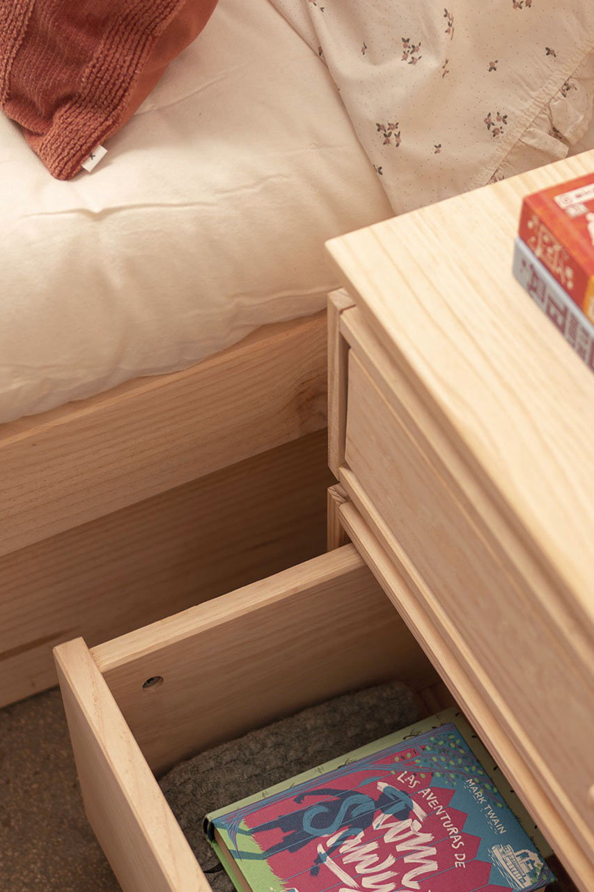 Imagen de ambiente 4 para:Mesita de noche modular de madera ecol&oacute;gica