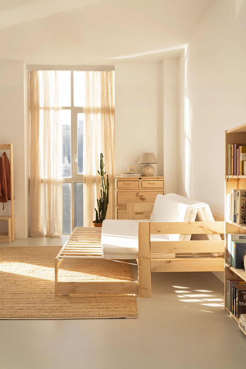 Imagen de ambiente 5 para:Sof&aacute; cama con colch&oacute;n viscoel&aacute;stico