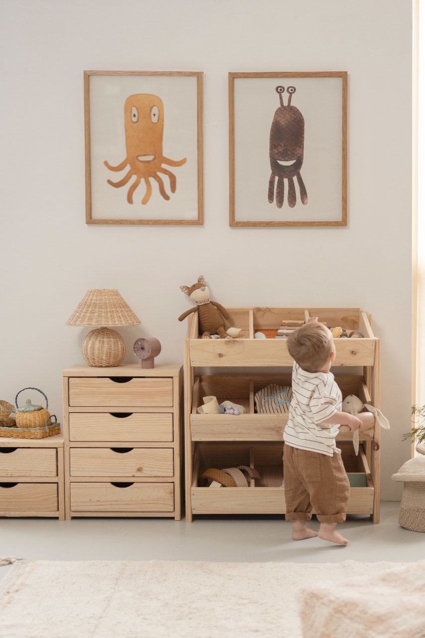 Imagen de ambiente 5 para:Cajonera de madera maciza para dormitorios infantiles