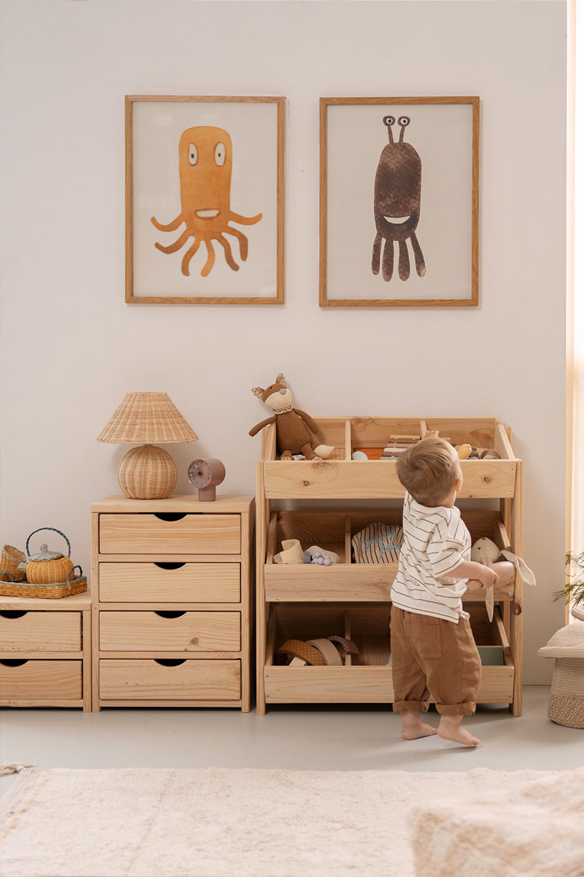 Imagen de ambiente 5 para:Mueble organizador Montessori de madera sostenible
