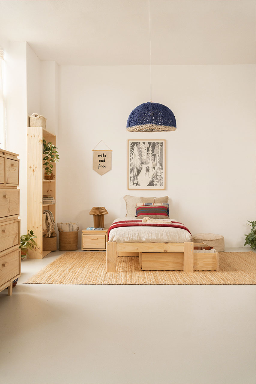 Imagen de ambiente 3 para:Cajones de madera de pino para cama individual